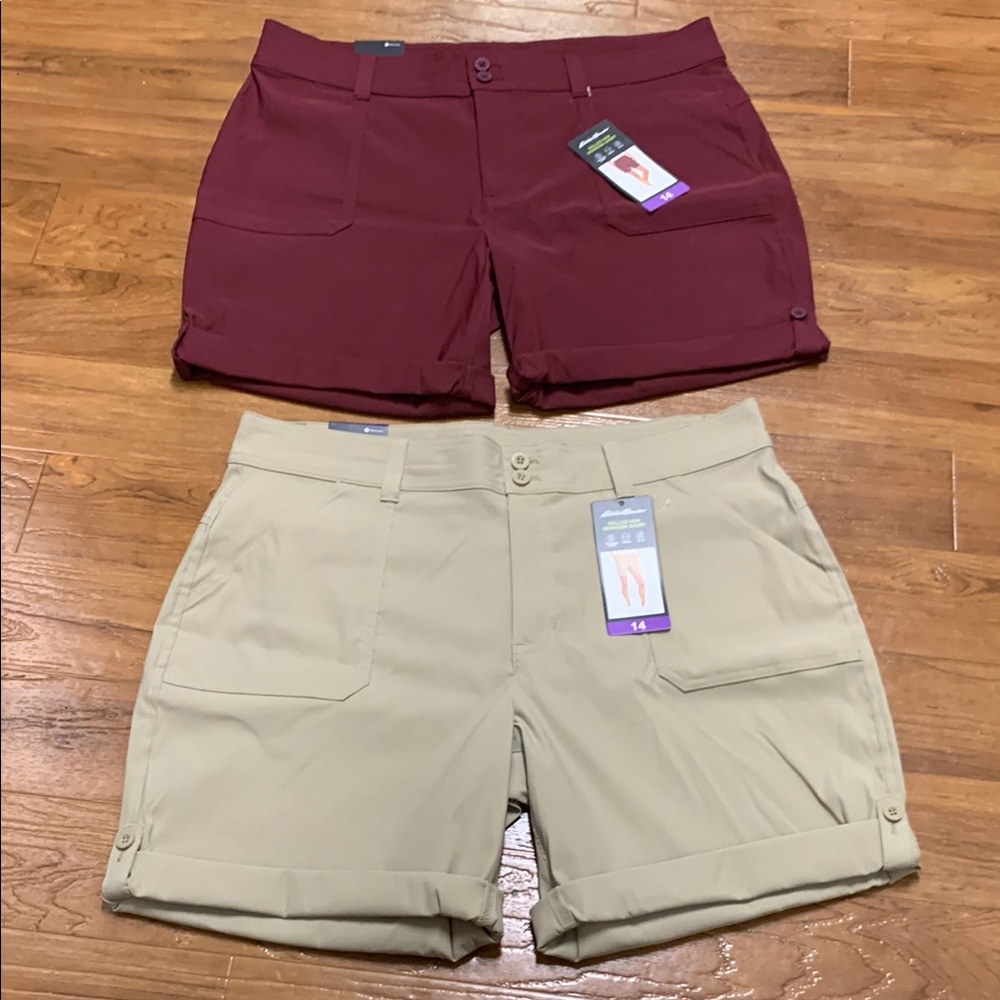 NWT Eddie Bauer Rolled Hem Bermuda Shorts bundle